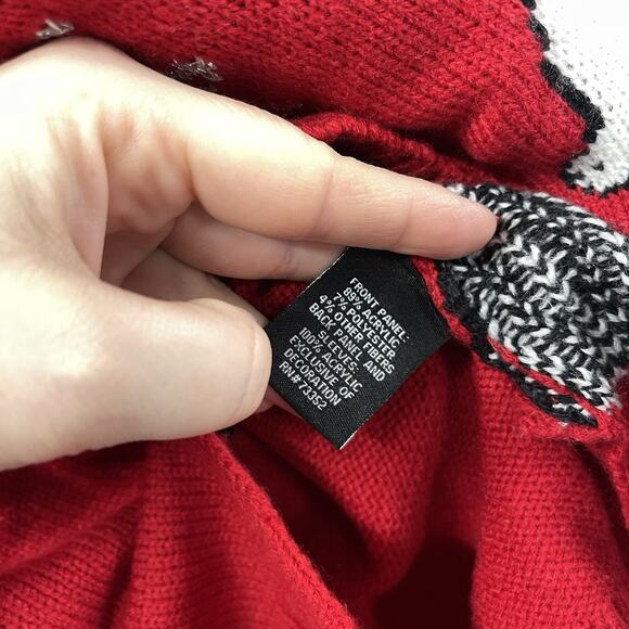 Not So Ugly Christmas Sweater Pug Tree Bells Medium Festive Fun Holiday - Picture 7 of 9